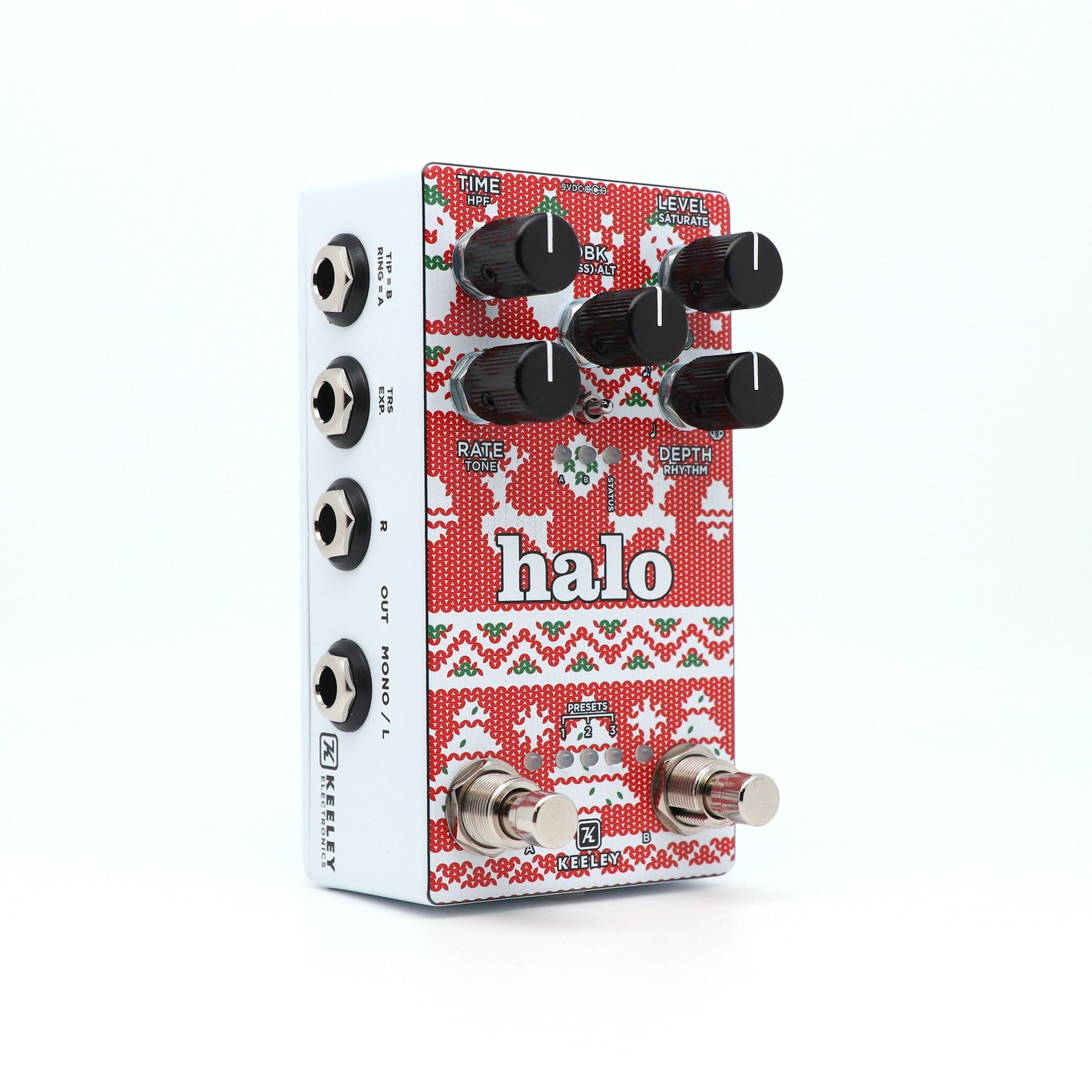 Keeley Halo Andy Timmons Dual Echo Delay Pedal IN AN UGLY XMAS SWEATER!
