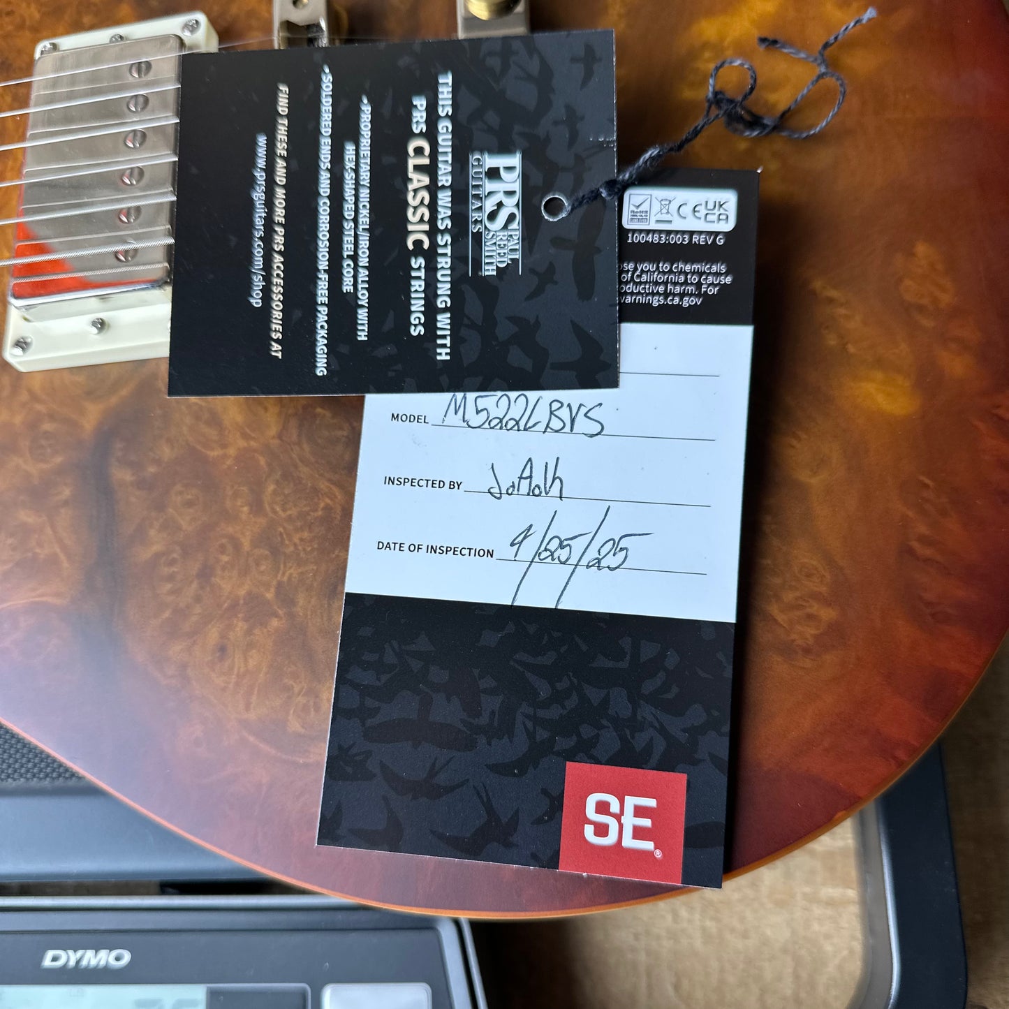 PRS SE McCarty 594 Laurel Burl Limited Edition - Vintage Sunburst 006796