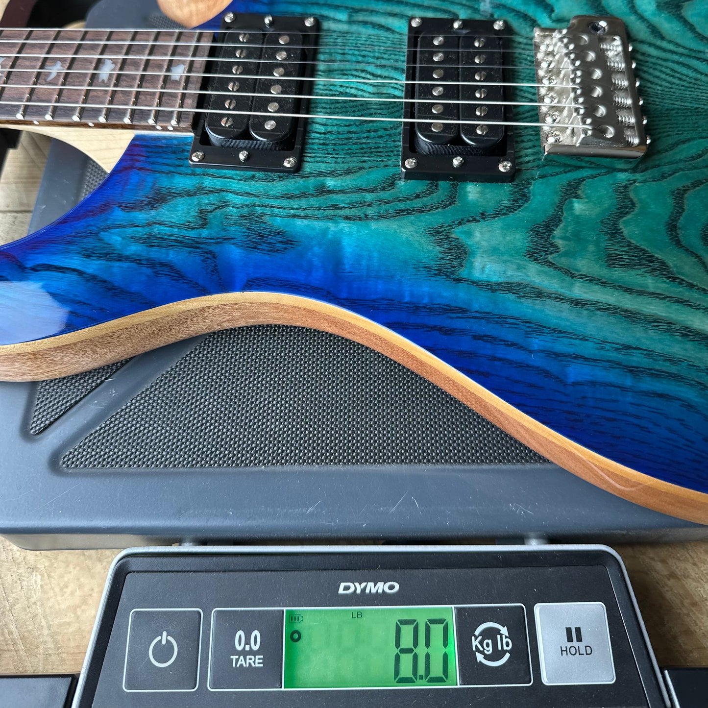 PRS SE Custom 24 Burled Ash Limited Edition - Lake Blue 113769