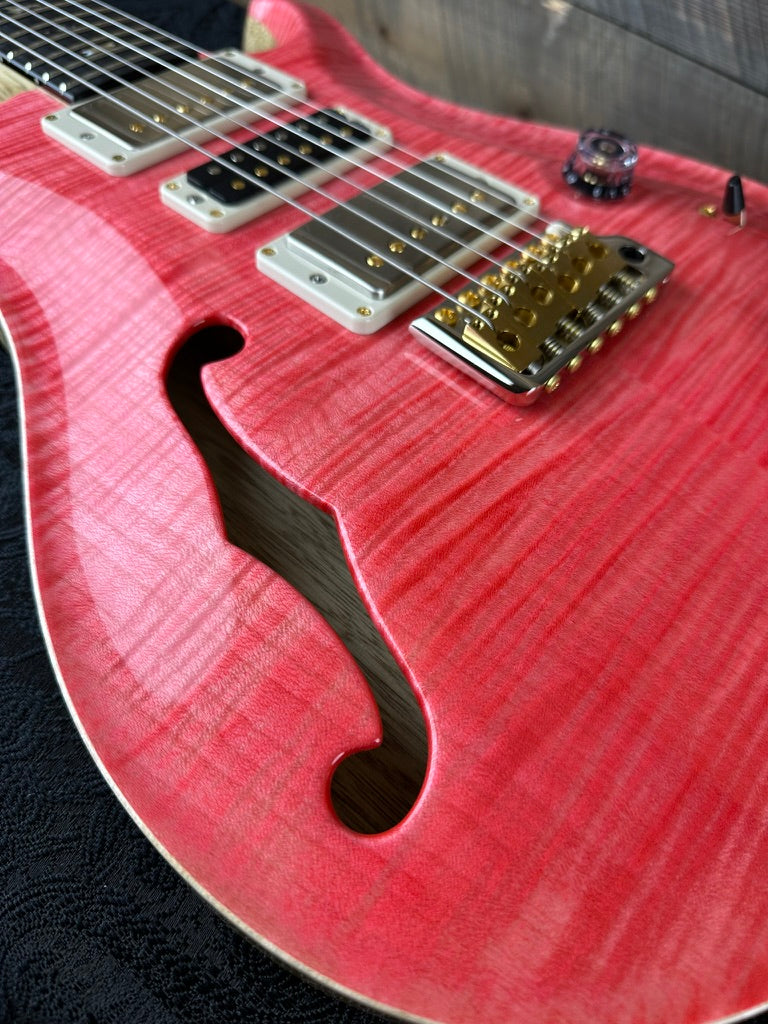 PRS Wood Library Special 22 Semi-Hollow - Flame Maple 10 Top Korina Back/Neck Ebony FB - Bonnie Pink 395515
