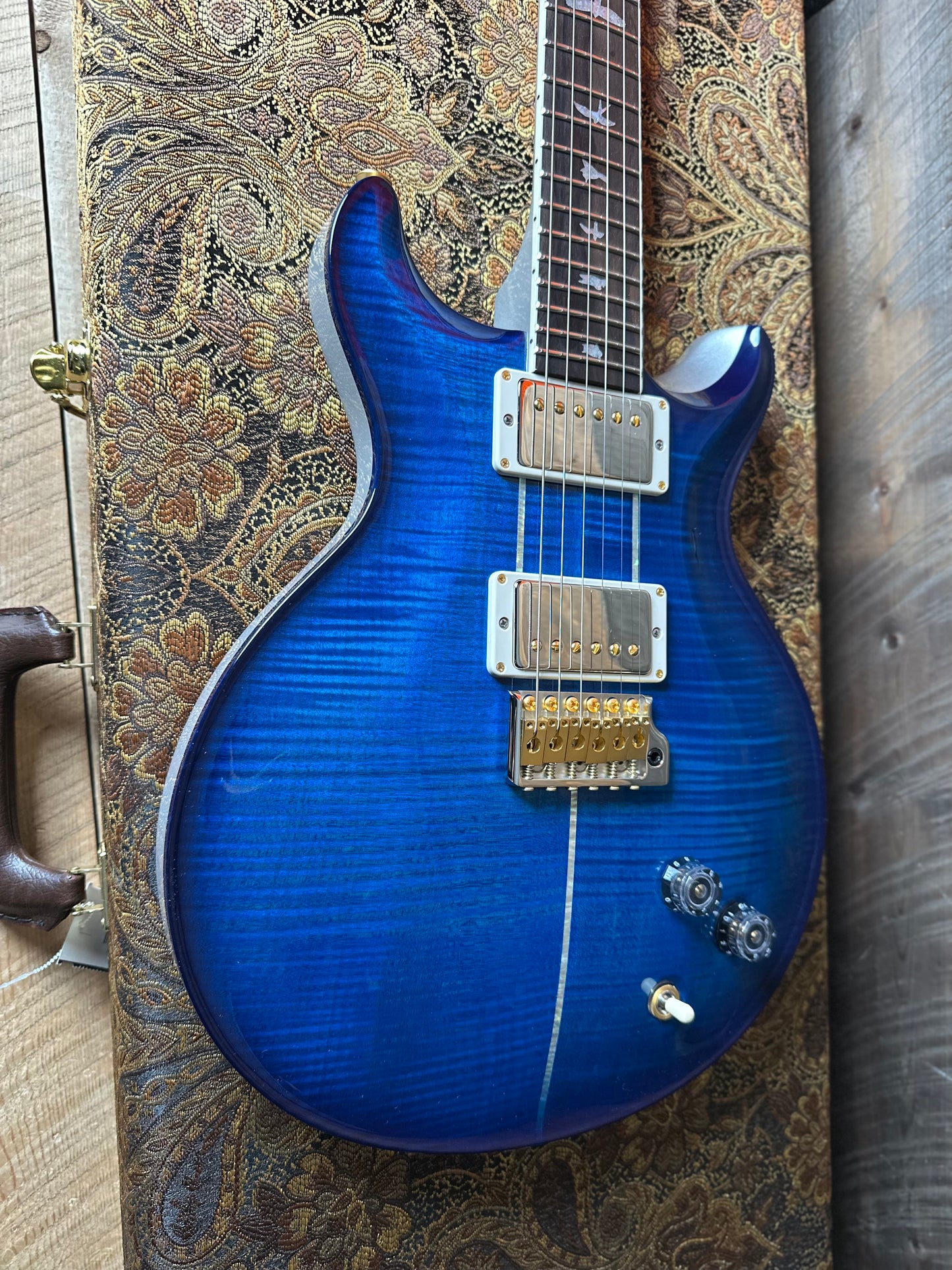 PRS Wood Library Santana Retro Korina Back & Neck, Ziricote FB!! - Aquamarine W/Pearl Back & Neck 418564