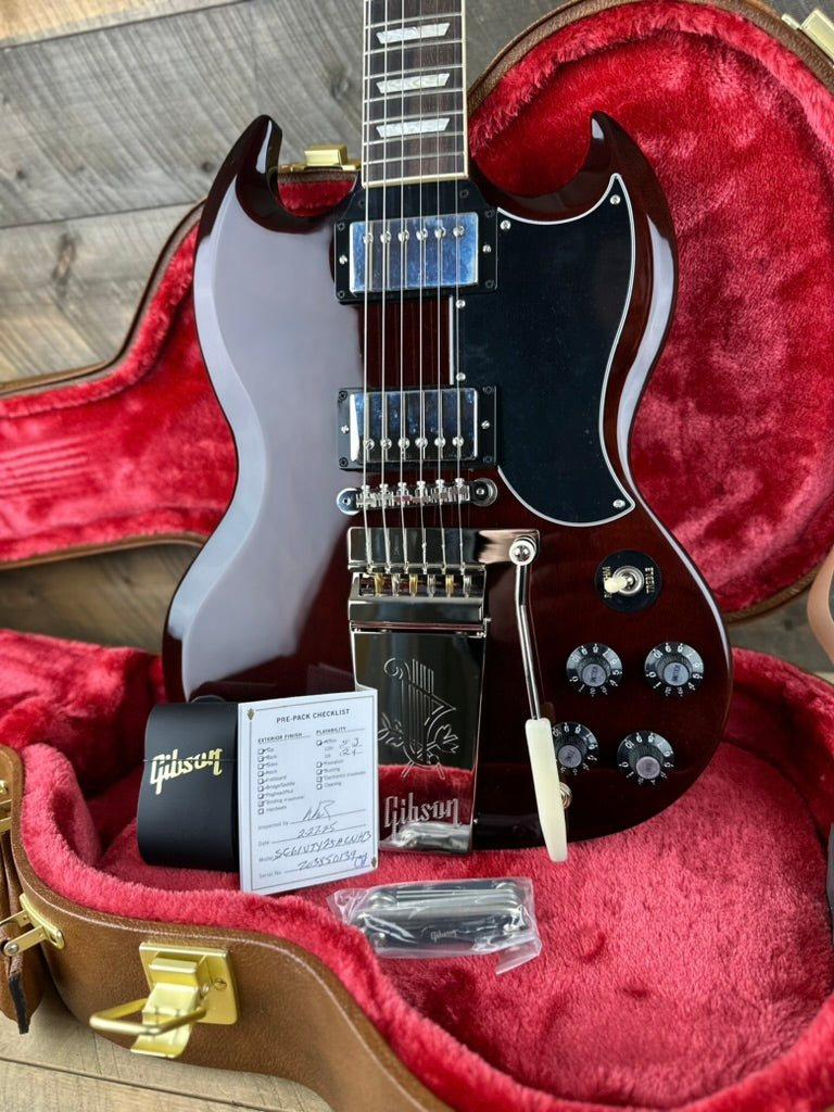 Gibson SG Standard '61 Maestro Vibrola *Limited 1 Of 100!!* - Dark Aged Cherry Finish, T-Type Pickups, Witch Hat Knobs 203850139