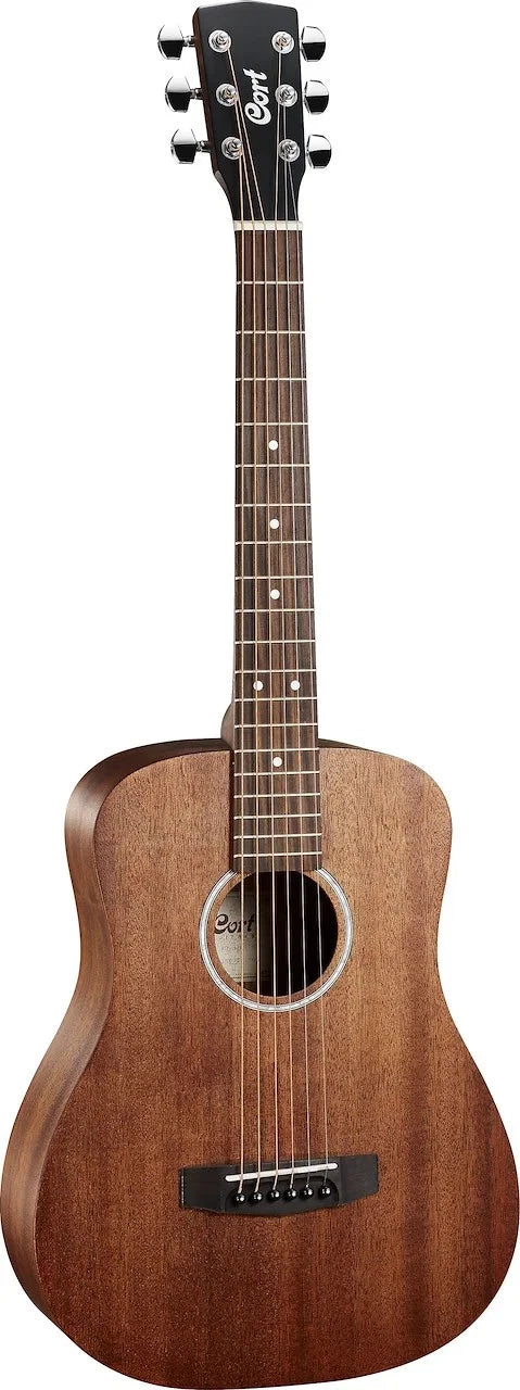 Cort Standard Series Acoustic Dreadnought 3/4 Size Guitar Open Pore Mahogany W/Gig-Bag