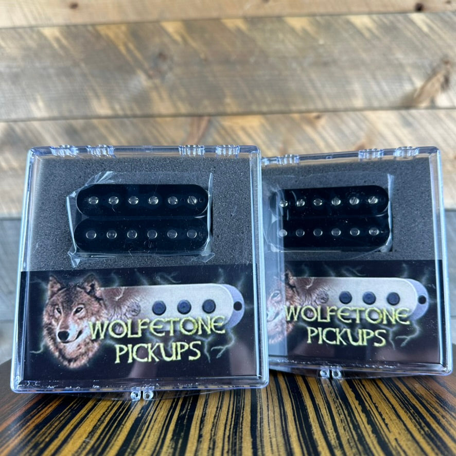 Wolfetone Marshallhead Humbucker Set (4 Conductor) - Black Bobbin No Cover