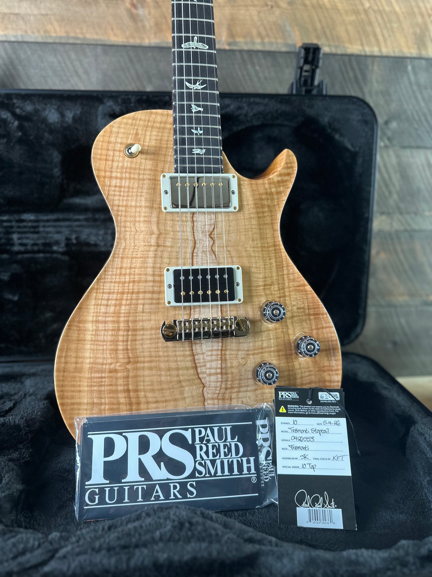 PRS Mark Tremonti Signature Trem Flame Maple 10 Top - Natural 426553