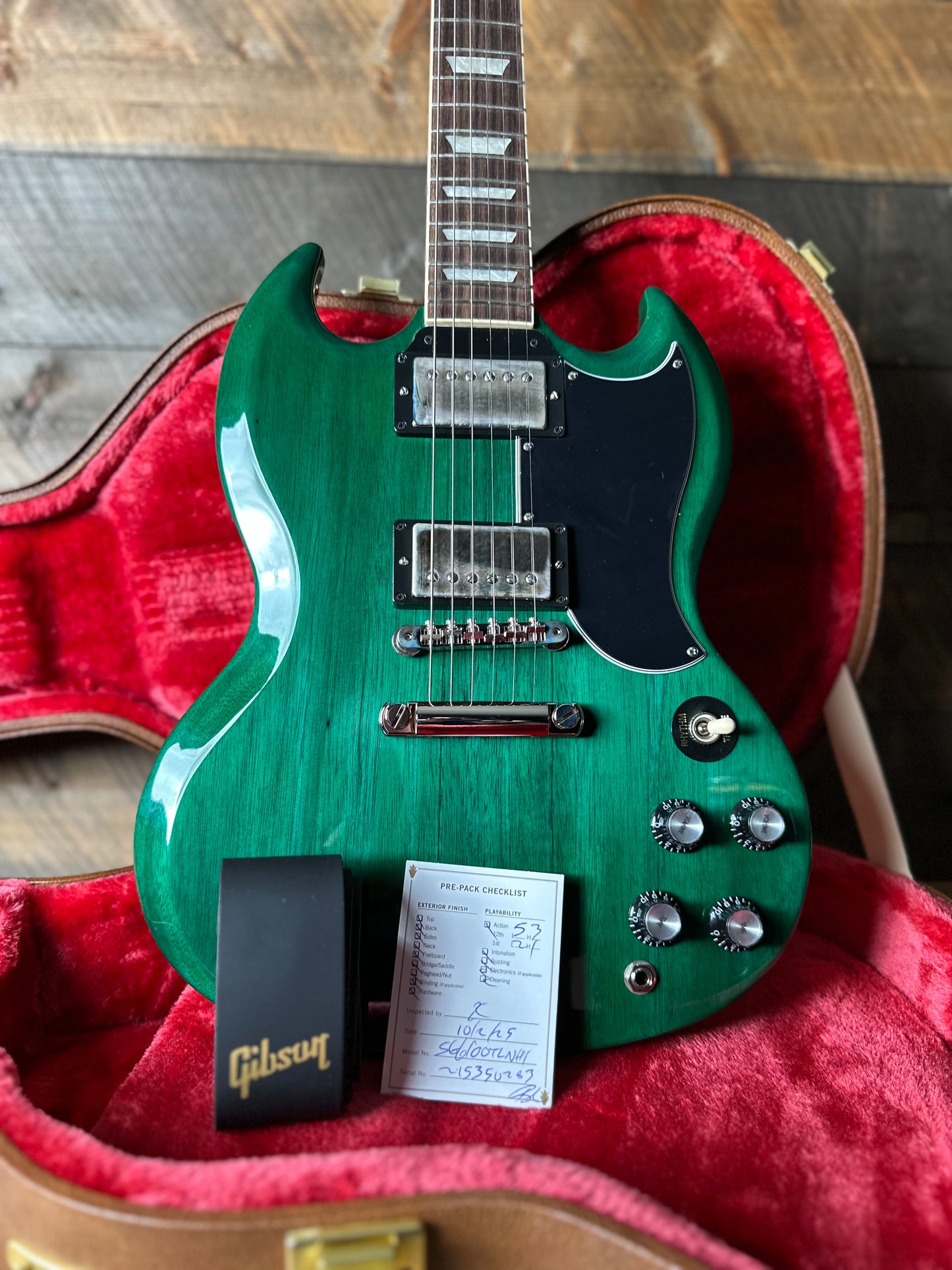 Gibson SG Standard '61 Beautiful Mahogany Body - Transluscent Teal 215350283