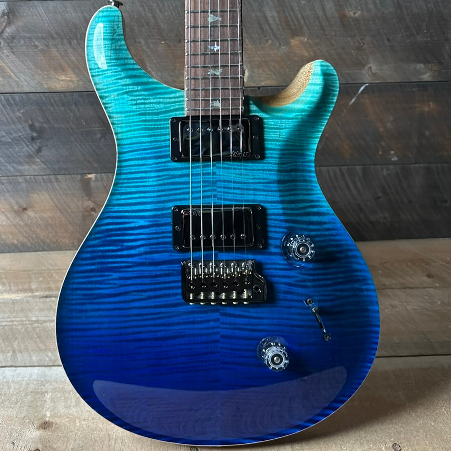 PRS Wood Library Custom 24 Blue Fade 10 Top Brazilian Rosewood