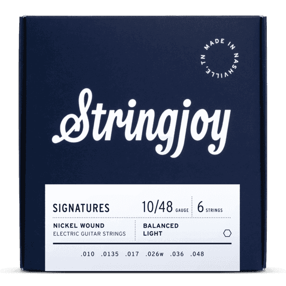 Stringjoy Signatures Balanced Light Gauge (10-48) Nickel Wound Electric Guitar Strings