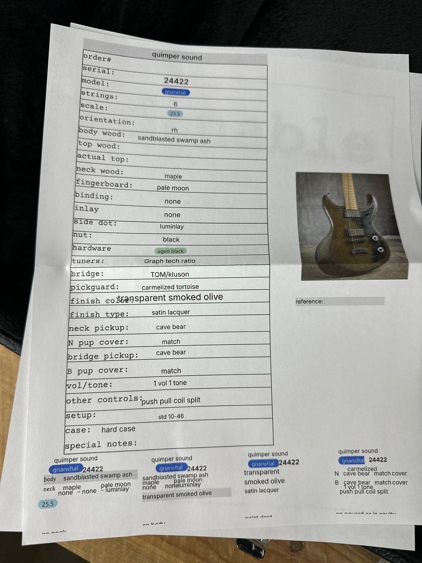 Dunable USA Custom Gnarwhal - Smoked Olive Satin 24422