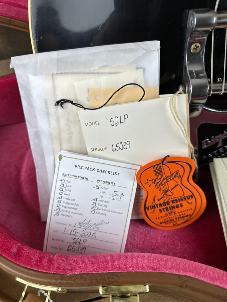 Gibson Custom Shop Dealer Select 56' Les Paul Standard Bigsby Murphy Lab Light Aged - Ebony Top w/ Natural Back 65039