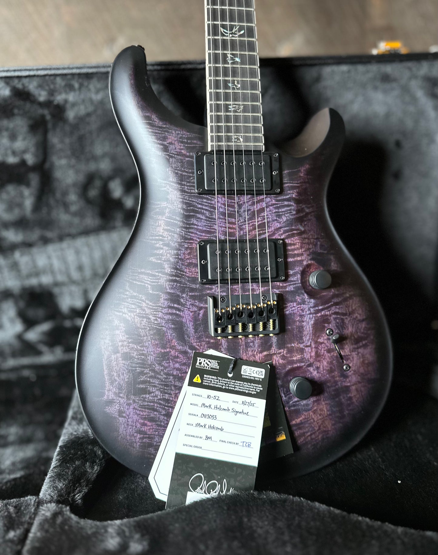 PRS Mark Holcomb Signature Core Model Purple Mist Wraparound Burst 413033