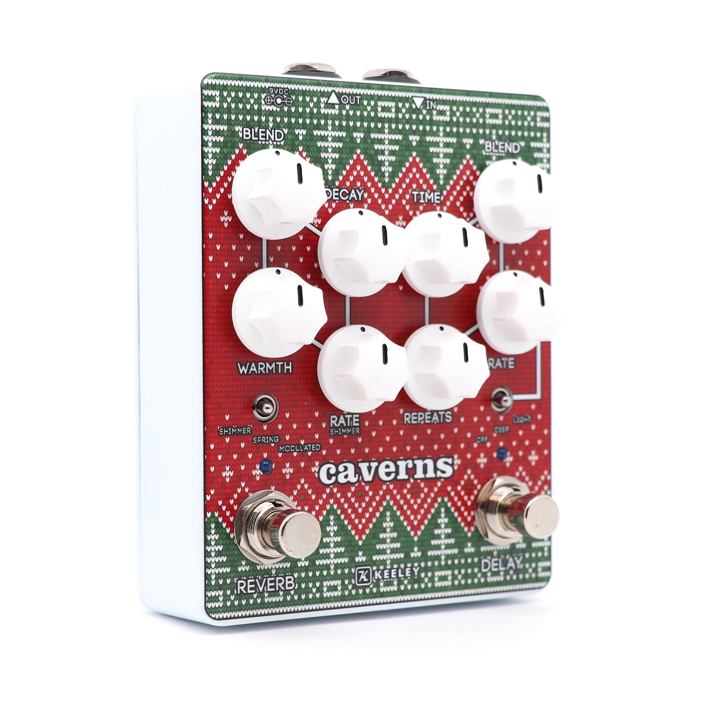 Keeley Caverns Delay Reverb Pedal V2 IN AN UGLY CHRISTMAS SWEATER!
