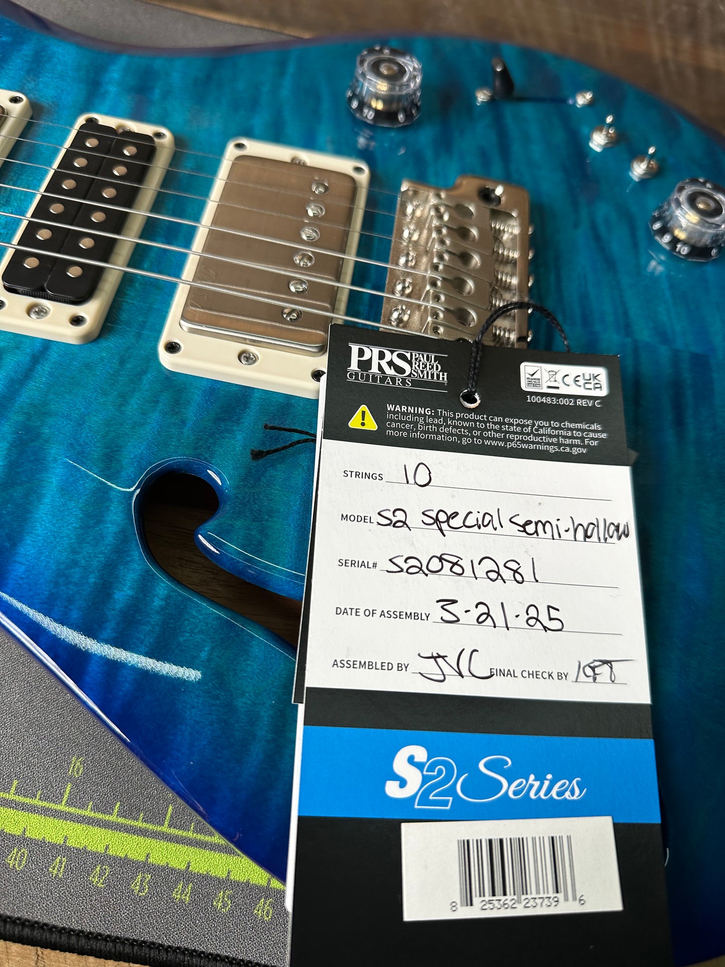 PRS S2 Special Semi-Hollow - Lake Blue 2081281