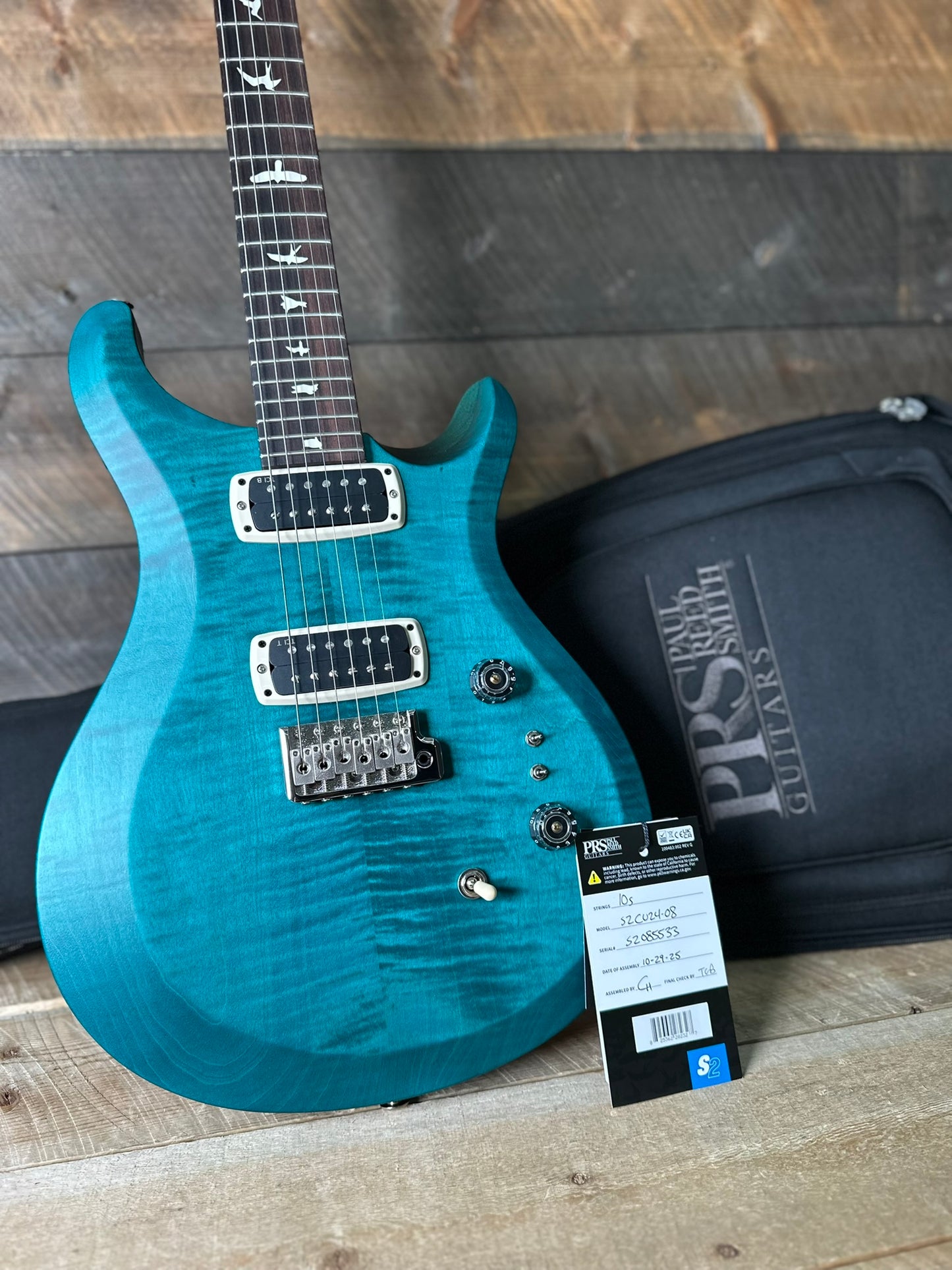PRS S2 Wood Library Custom 24-08 QS Exclusive Satin Run! - Faded Abalone S2085533