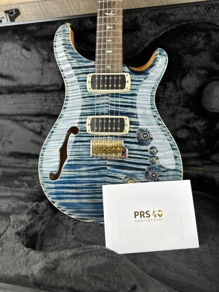 PRS 40th Anniversary Custom 24-08 Semi Hollow Limited Edition (1 of 300) - Faded Whale Blue 399229