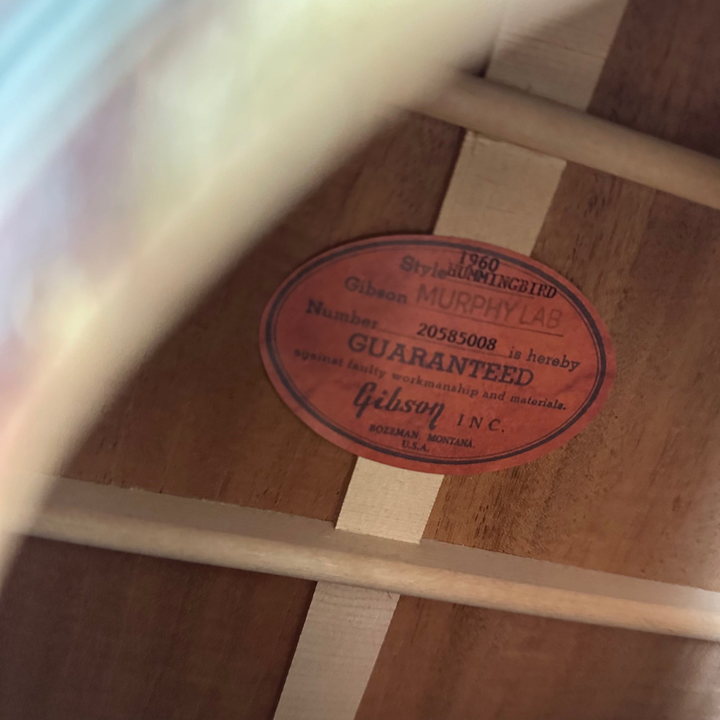 Gibson Custom Shop Murphy Lab 1960 Hummingbird Heavy Aged - Washed Cherry Sunburst 208585008