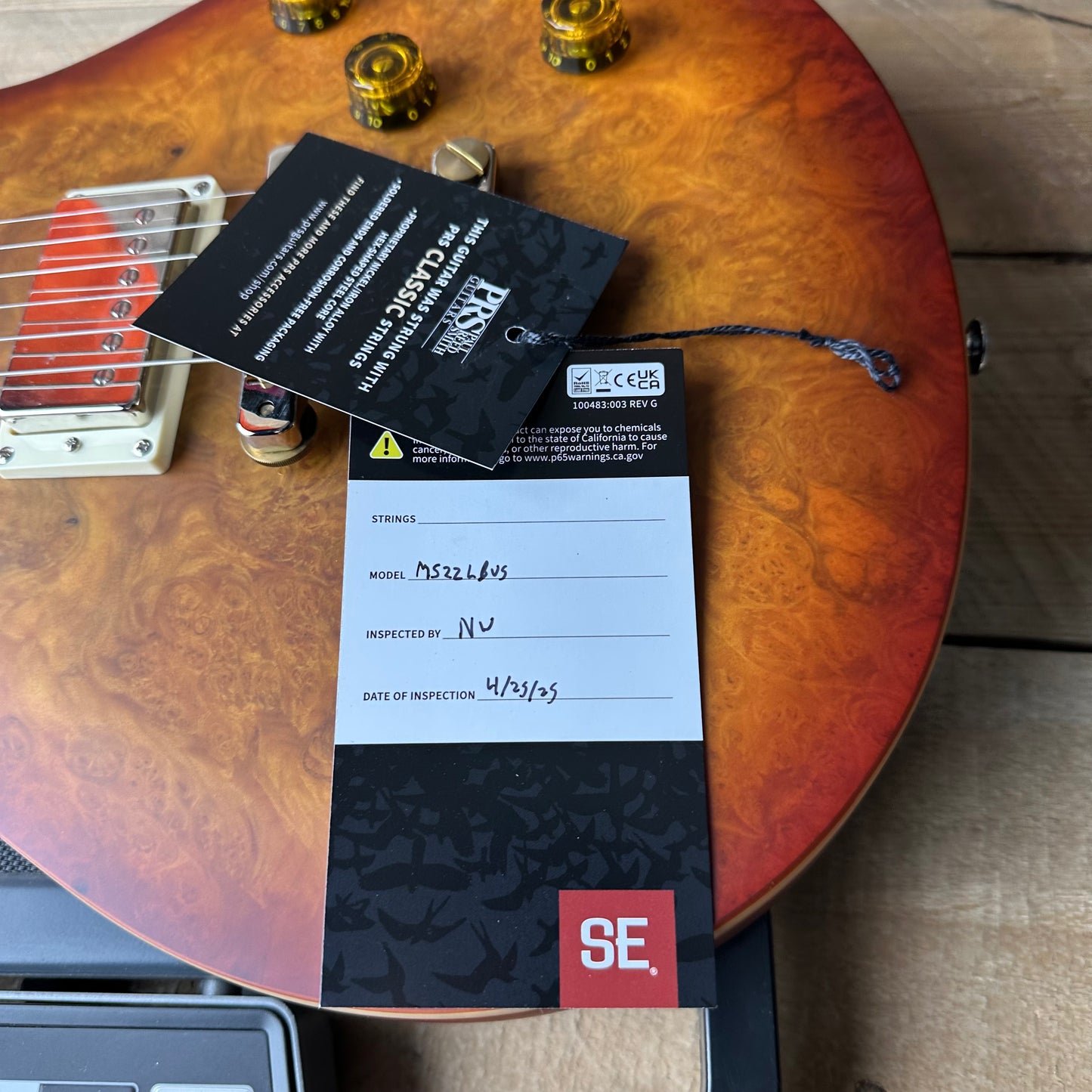 PRS SE McCarty 594 Laurel Burl Limited Edition - Vintage Sunburst 006593