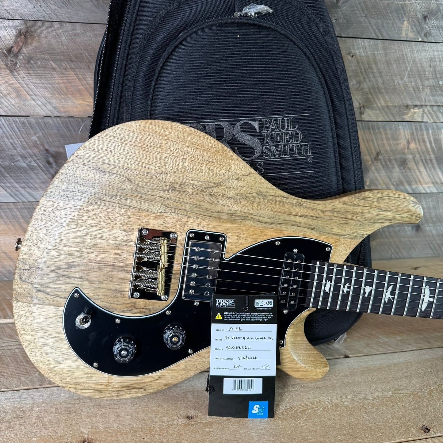 PRS S2 Vela Limited Edition Black Limba Satin Natural S2088562