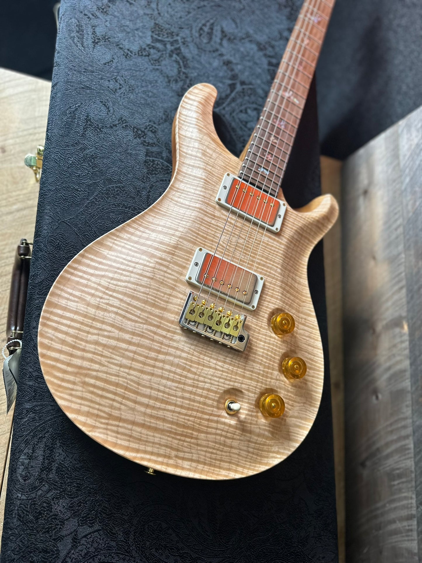 PRS DGT David Grissom Signature Wood Library ONE PIECE TOP!! Flame Maple 10 Top, Brazilian Rosewood FB -Natural 410965