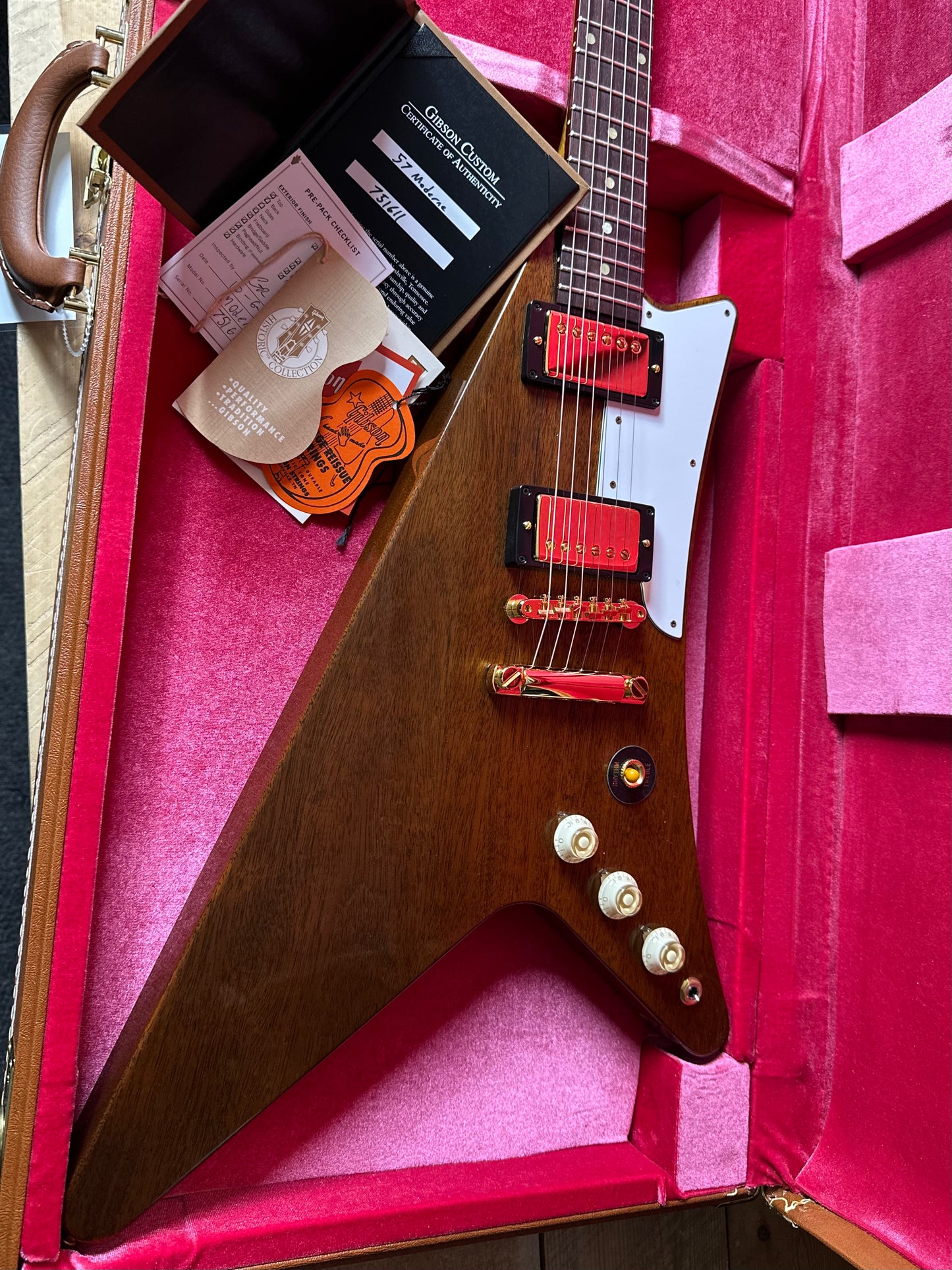 Gibson Custom Shop 1957 Mahogany Moderne Reissue - Antique Natural VOS