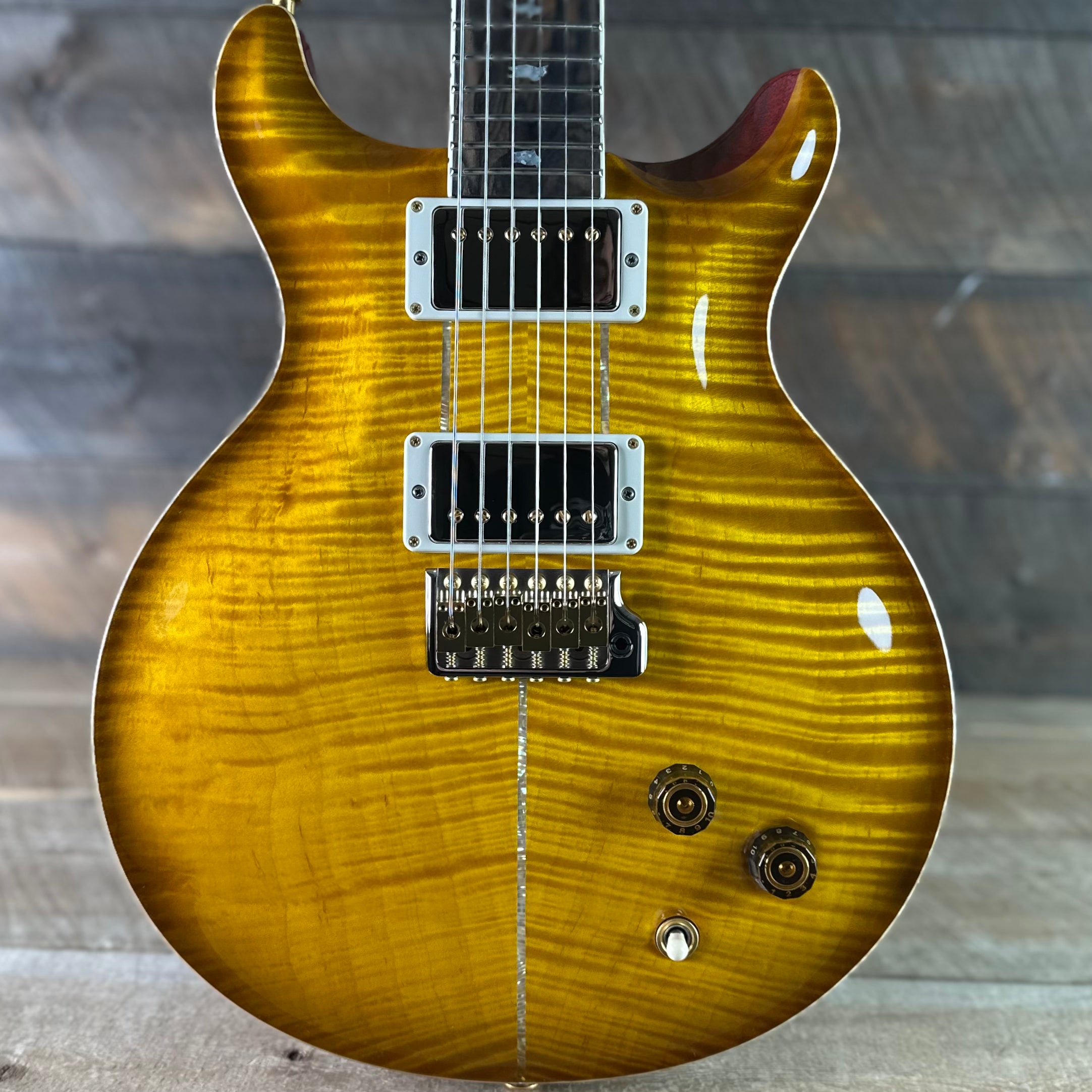 PRS Wood Library Santana Retro Flamed Maple 10 Top, Korina Back