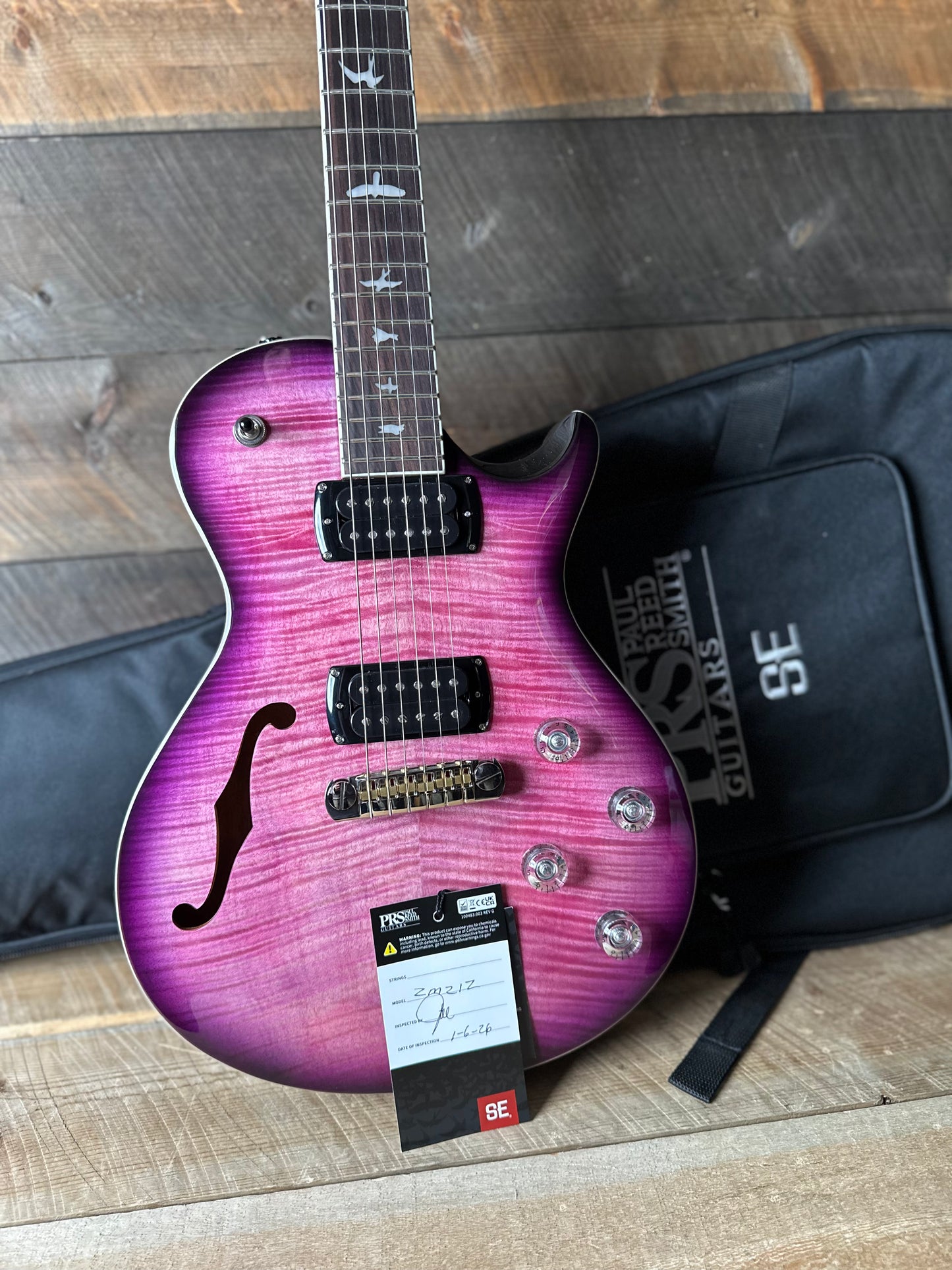 PRS SE Zach Myers 594 Semi-hollow Electric Guitar - Elderberry Burst 70953 7.00 LBS!