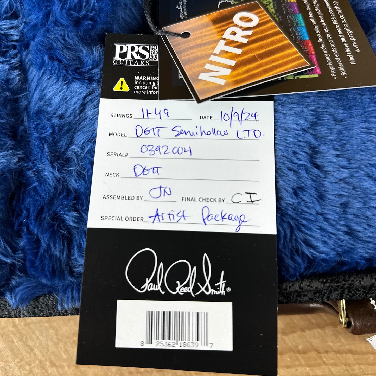 PRS DGT Limited Edition Semi-Hollow, Only 200 Made, Artist Top - McCarty Sunburst 392004