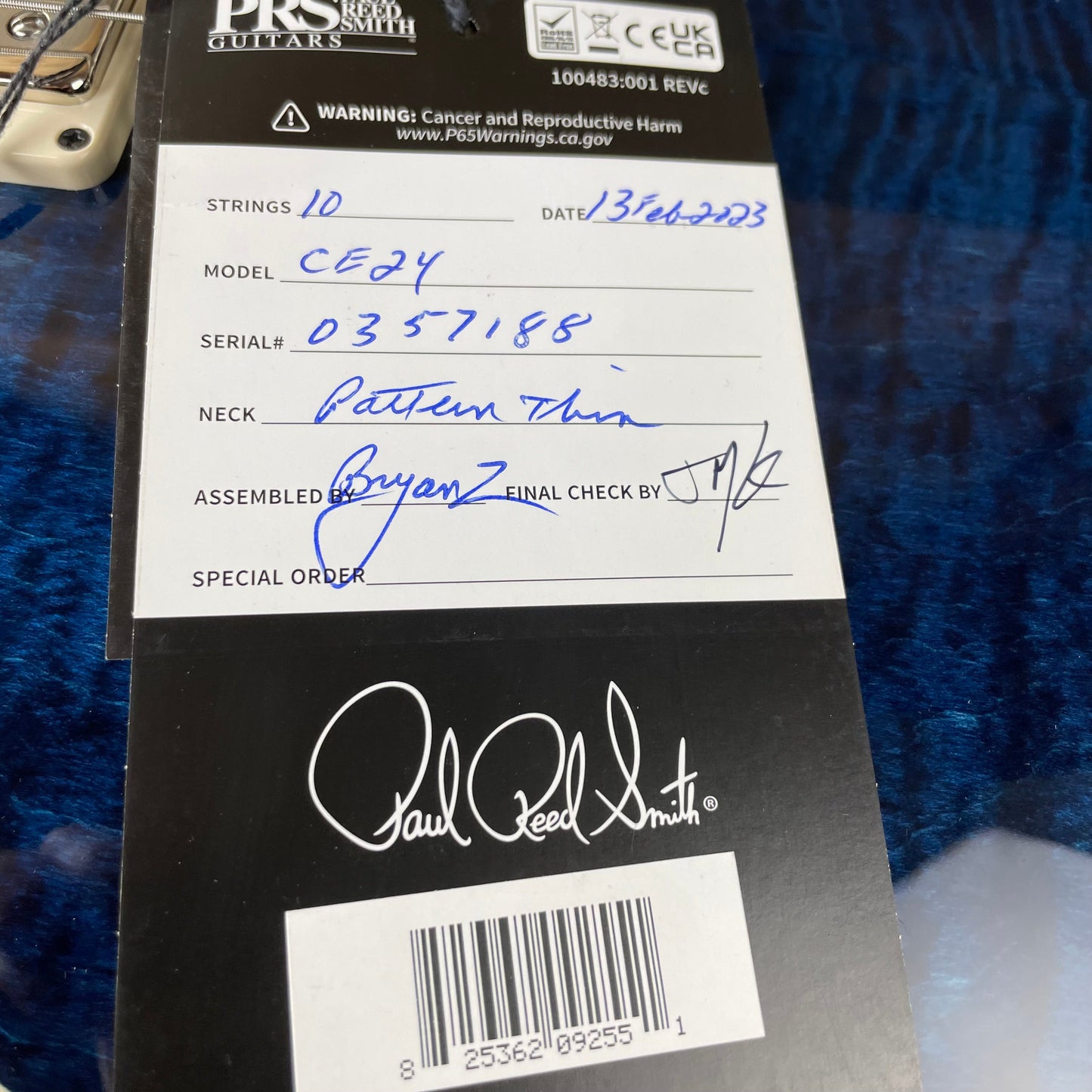 PRS CE 24 TGS Spec. Limited 57/08 Pickups - Whale Blue 357188