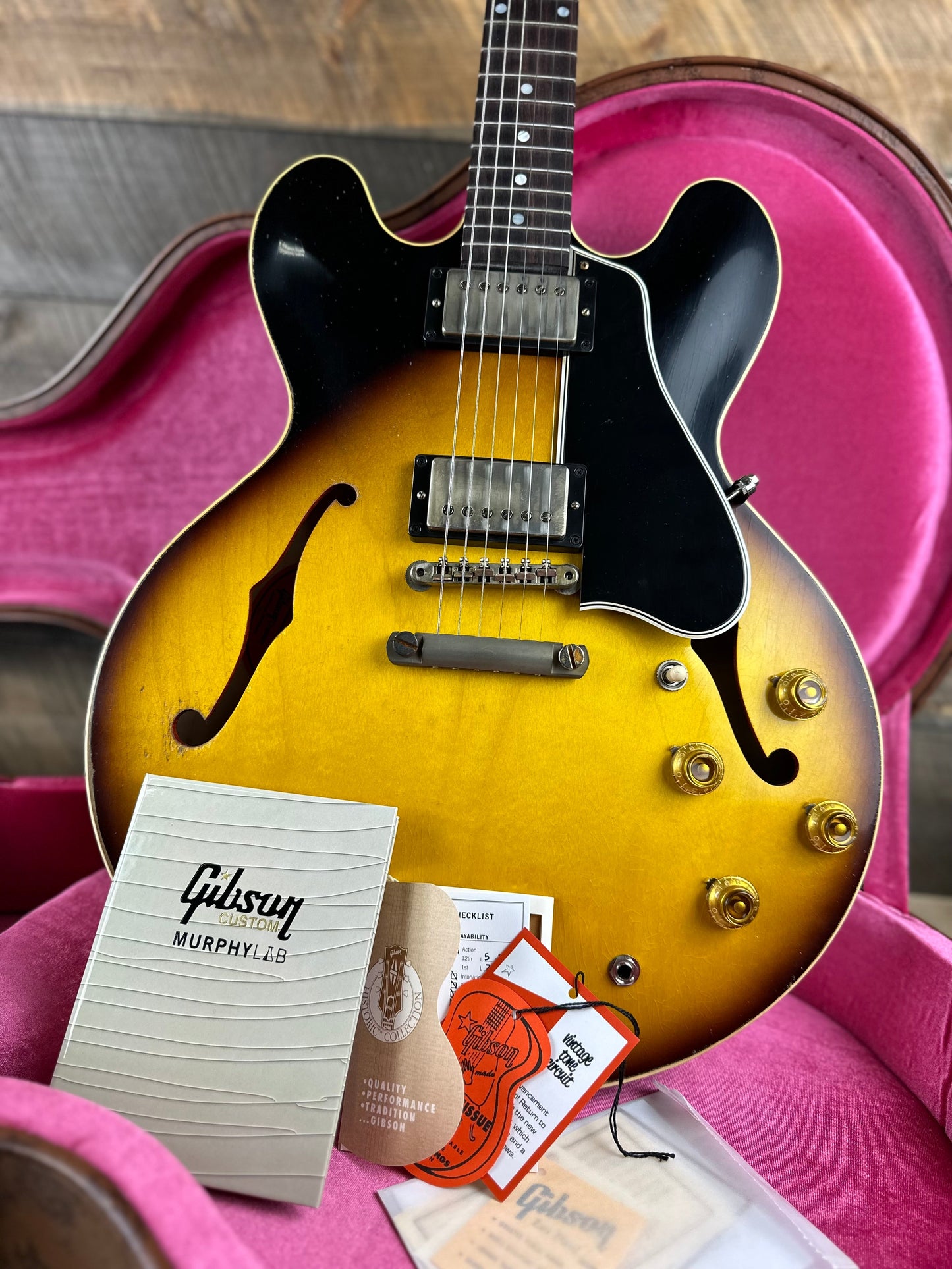Used Gibson Custom Shop Murphy Lab 1958 ES-335 Heavy Aged - Tobacco Burst A840330