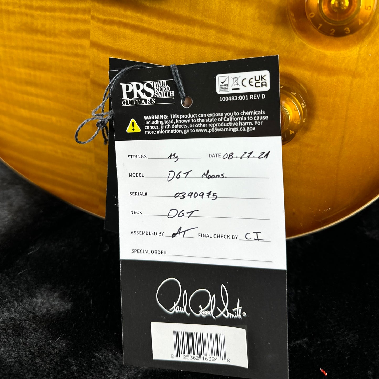 PRS DGT (David Grissom Trem) W/Moons - McCarty Sunburst 390975