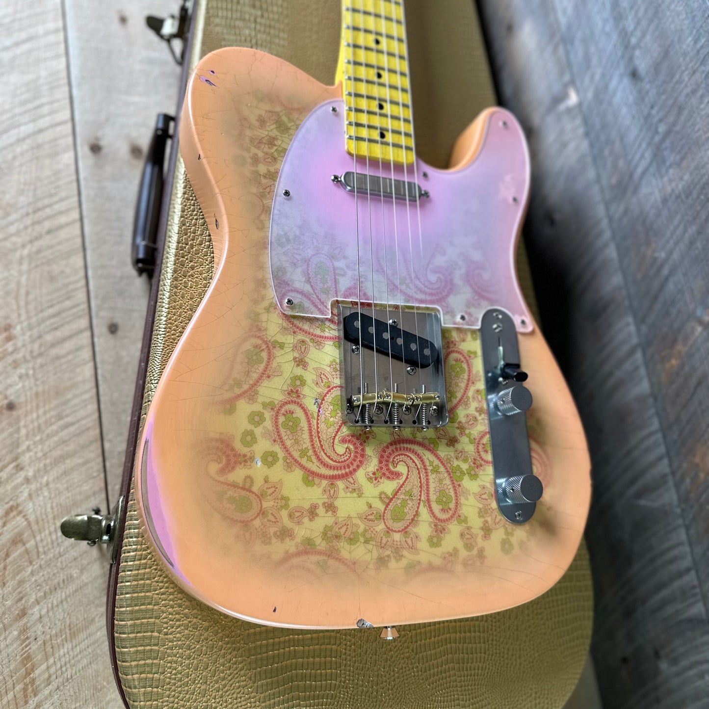 Nash T-68 - Paisley Medium Relic Lollar Pick Ups Maple Neck