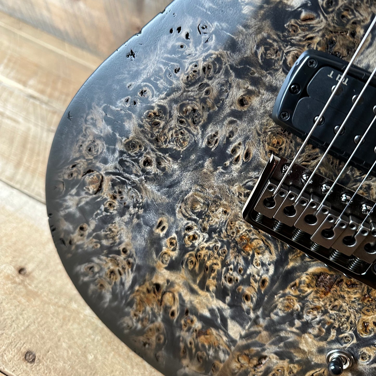 PRS Limited Wood Library Select S2 Custom 24-08 Poplar Burl Top - Charcoal Burst S2088766