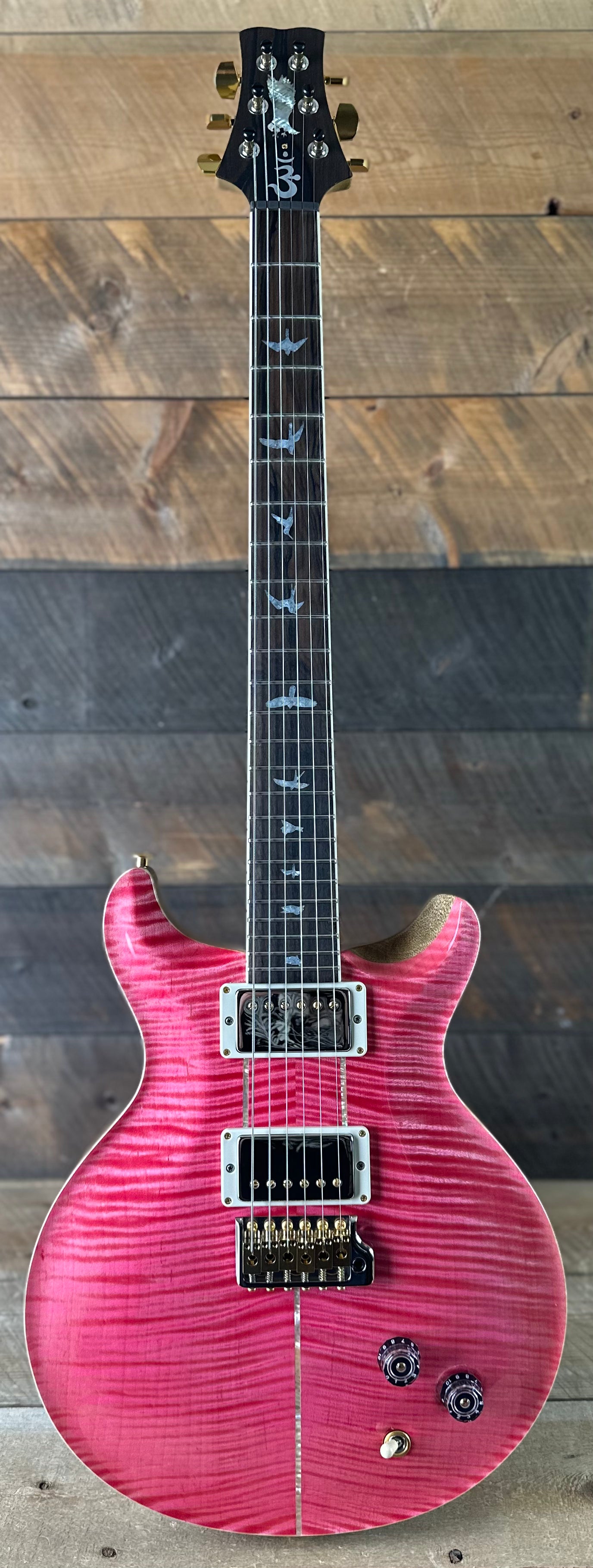 PRS Wood Library Santana Retro Korina Back & Neck Flame Maple 10 Top Ziricote FB!! - Bonnie Pink 418663