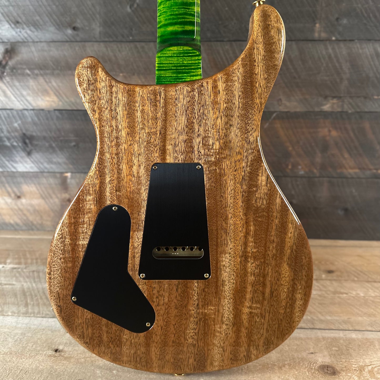 PRS Wood Library McCarty Tremolo w/ Dual Mini Toggles Flame Maple 10-top Ziricote FB - Emerald (Natural Back) 431243