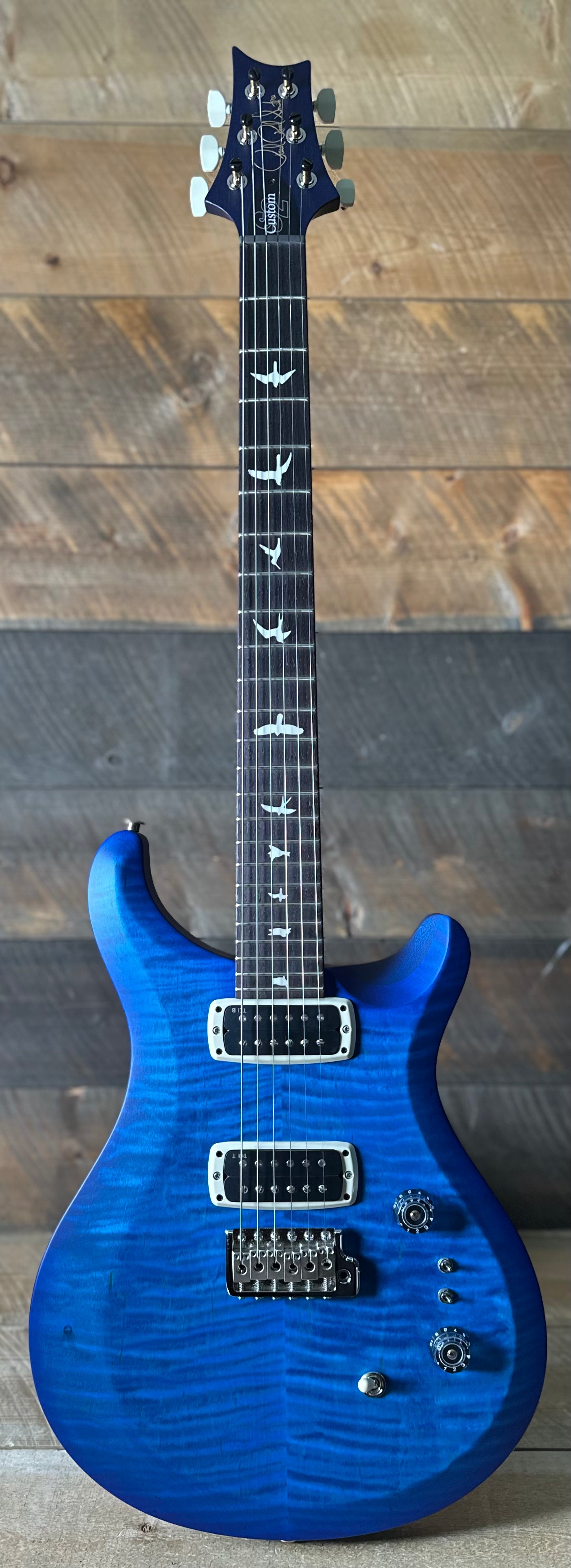 PRS S2 Wood Library Custom 24-08 QS Exclusive Satin Run! - Lake Blue S2085528