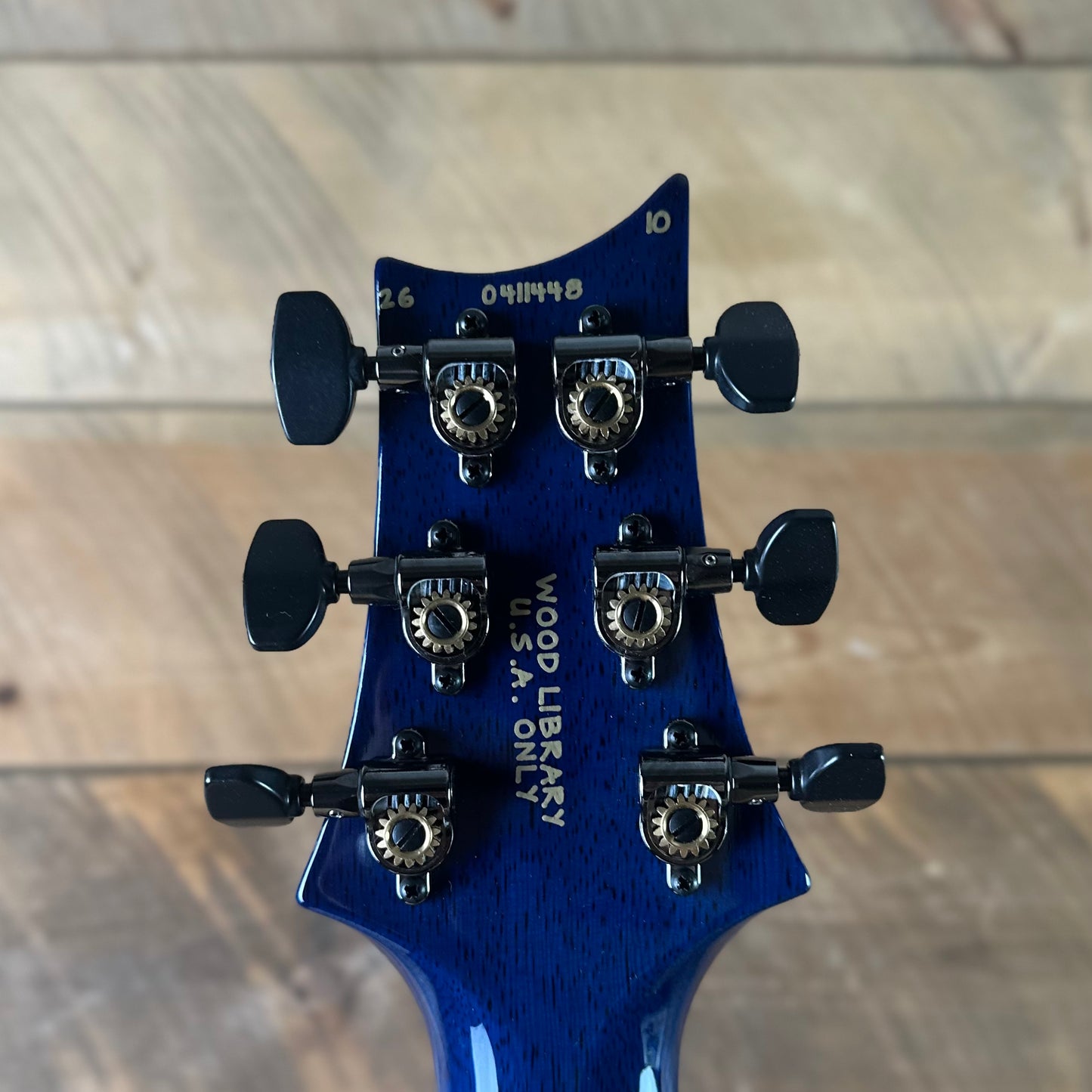 PRS Wood Library Custom 24 Quilt Top Brazilian Rosewood Fretboard - Aquamarine W/Blue Back 411448