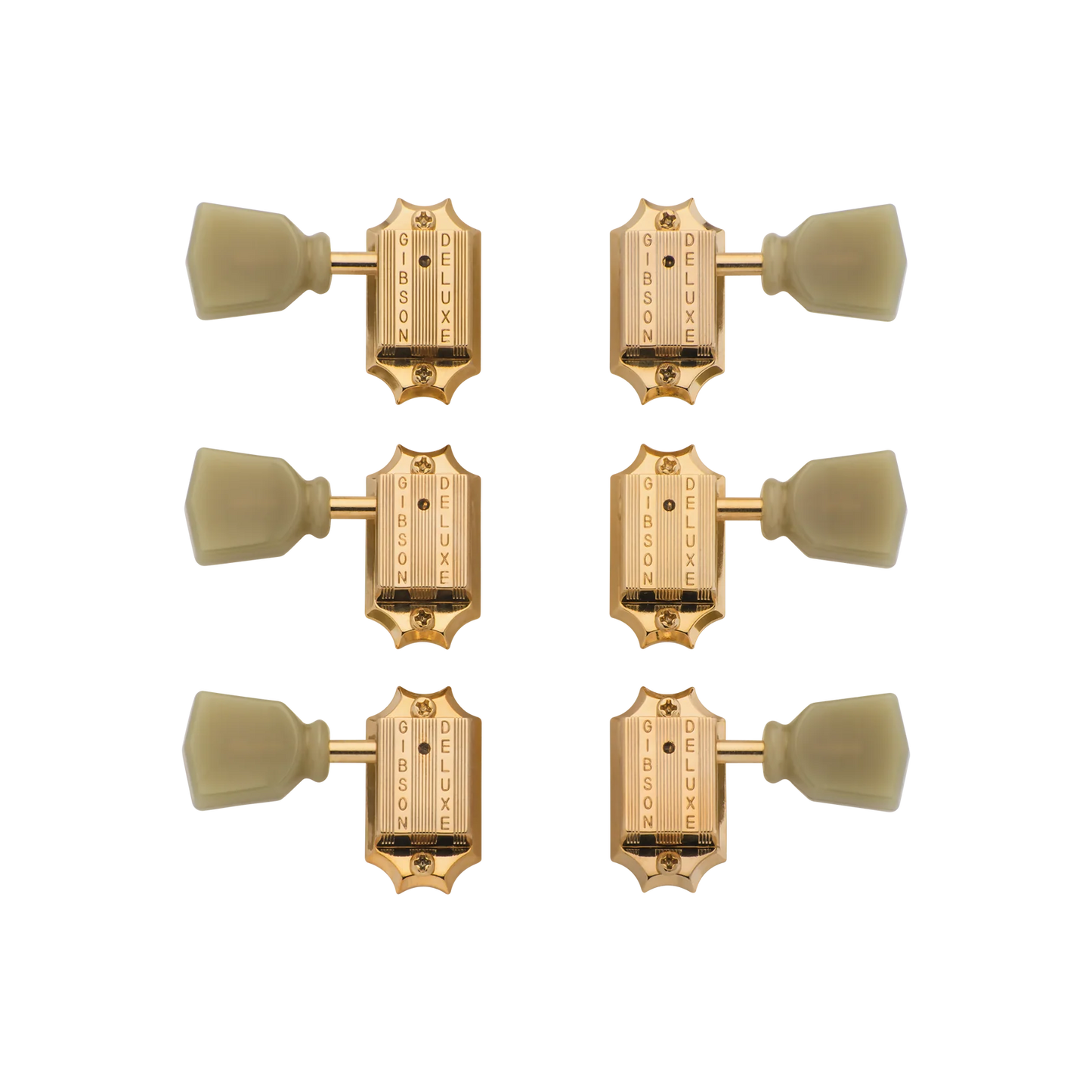 Gibson Deluxe Green Key Tuner Set - Vintage Gold