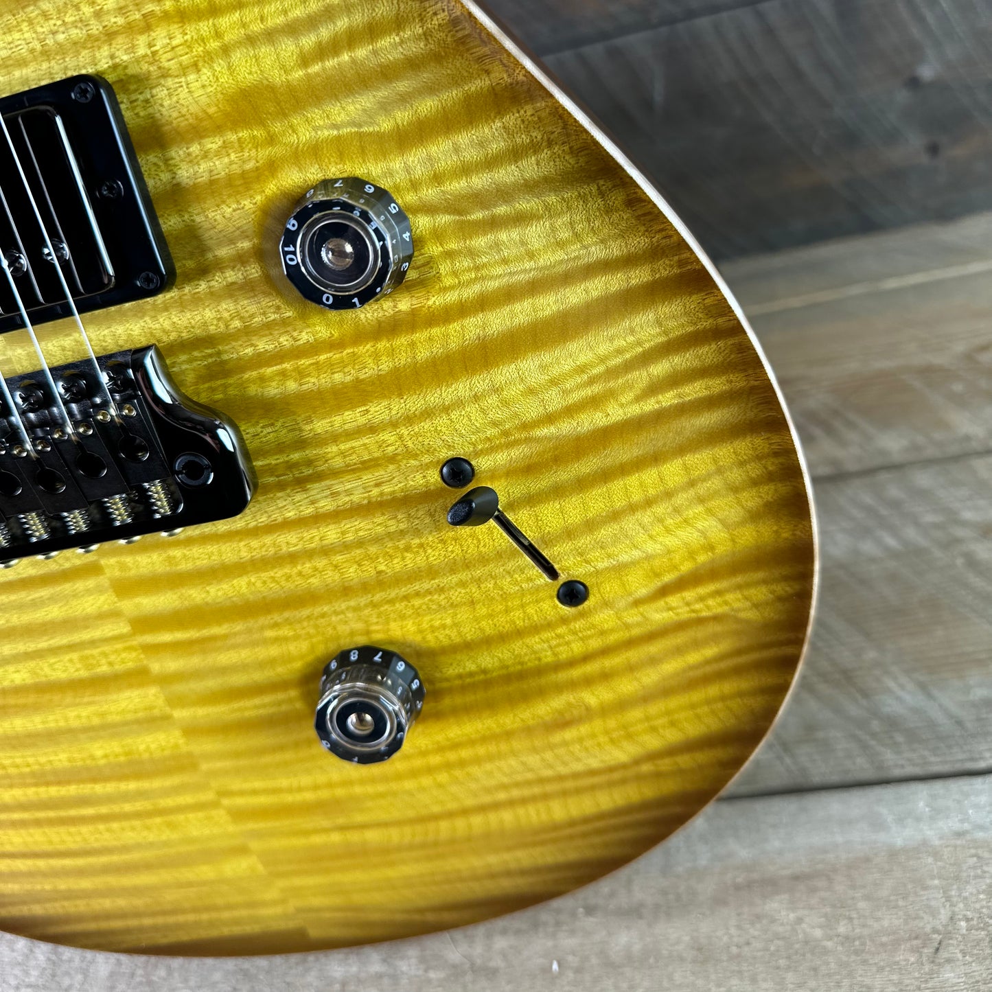 PRS Wood Library Custom 24 Fatback Semi-Hollow! - Satin Livingston Lemondrop 423668