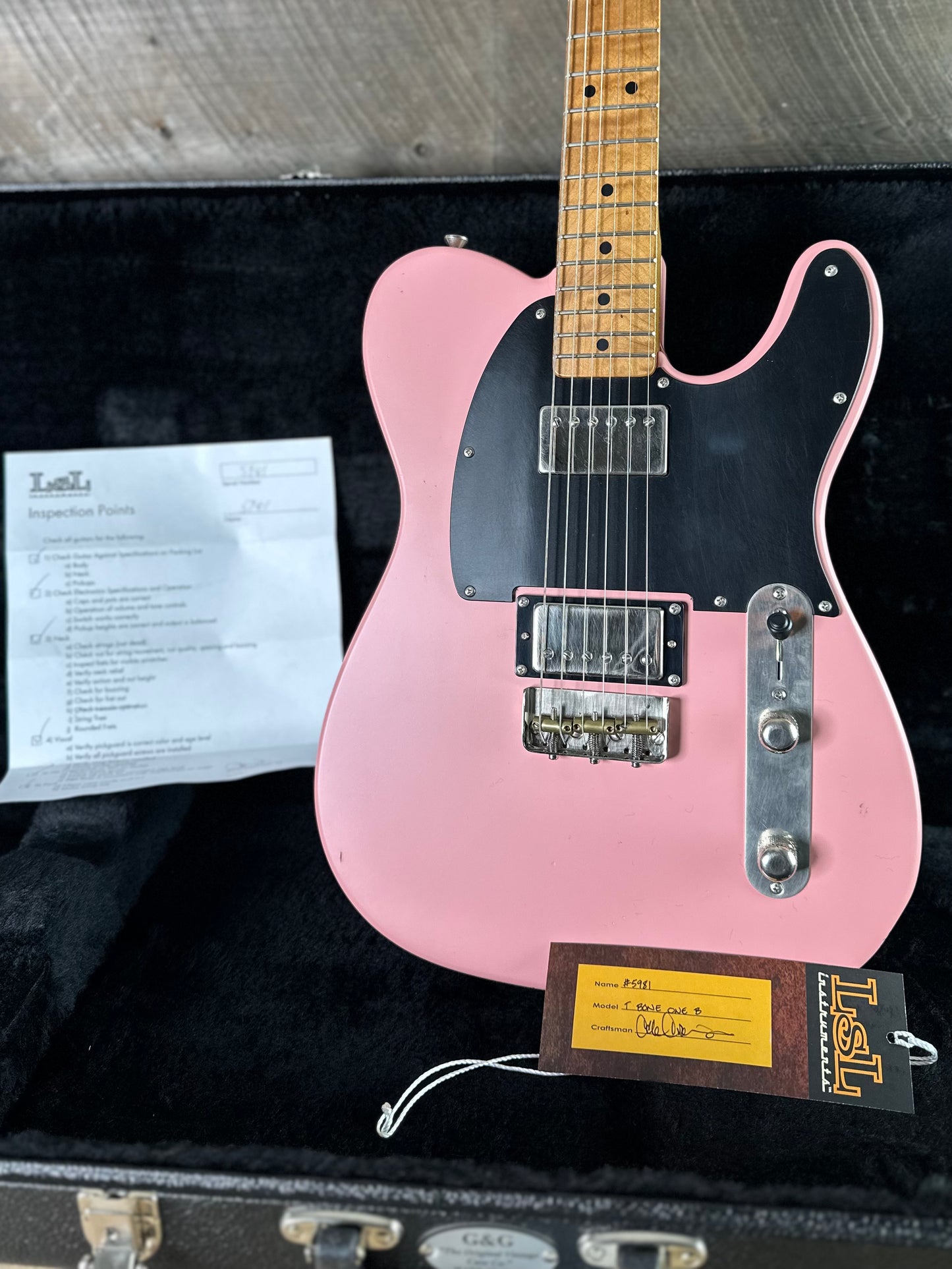 LSL Instruments One Series T Bone HH - Light Aged Faded Shell Pink 5981