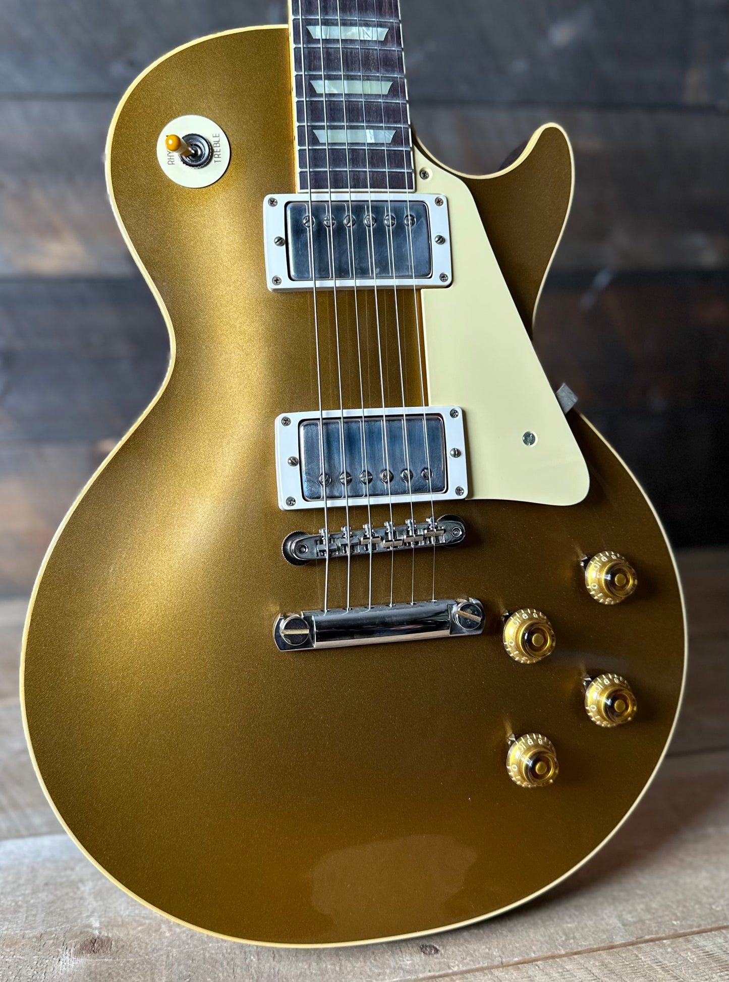 Gibson Custom Shop 1957 Les Paul Goldtop Reissue - Dark Back Double Gold VOS 751575