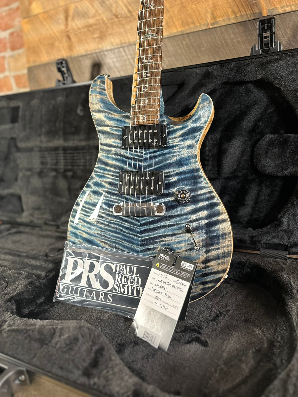 PRS Wood Library Custom 24 Stoptail Limited Edition - Faded Whale Blue (Natural Back) 430447