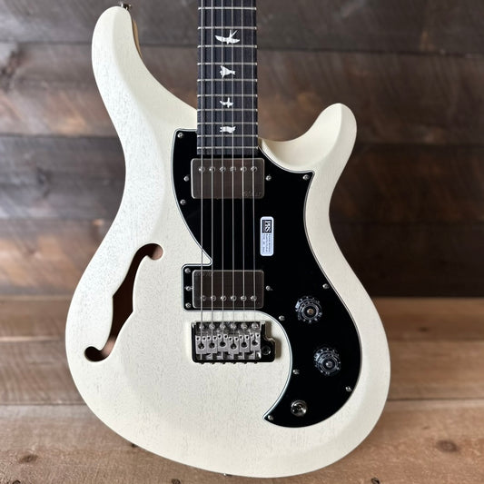 PRS S2 Vela Semi-Hollow HHT Quimper Edition – Antique White Satin Nitro USA Electric Guitar S2088945
