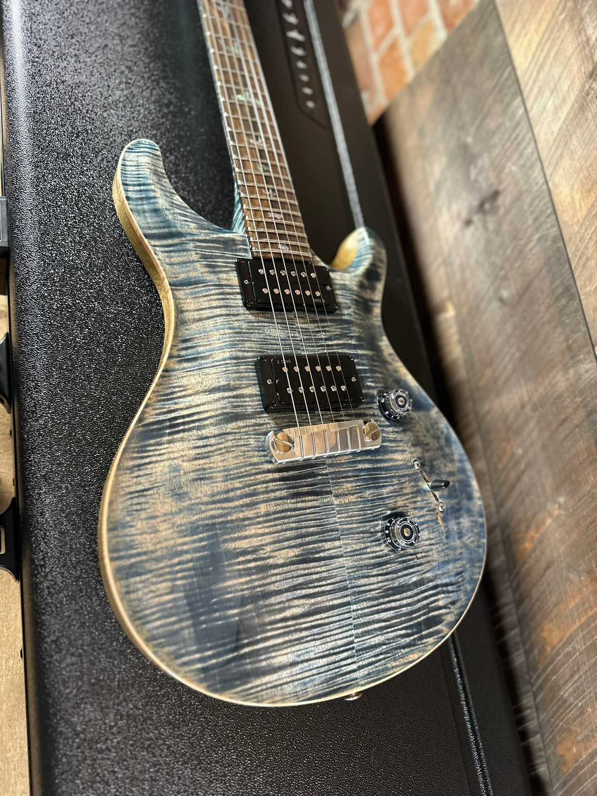 PRS Wood Library Custom 24 Stoptail Limited Edition - Faded Whale Blue (Natural Back) 429769