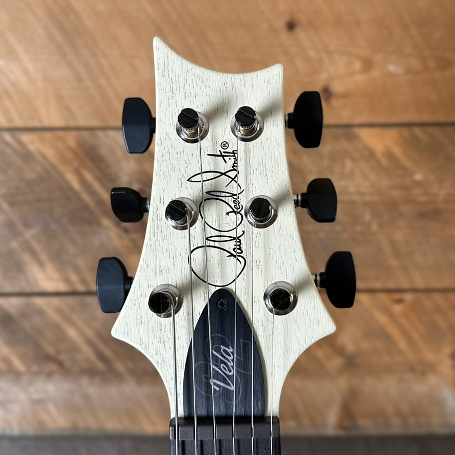 PRS S2 Vela Semi-Hollow HHT Quimper Edition – Antique White Satin Nitro USA Electric Guitar S2088945