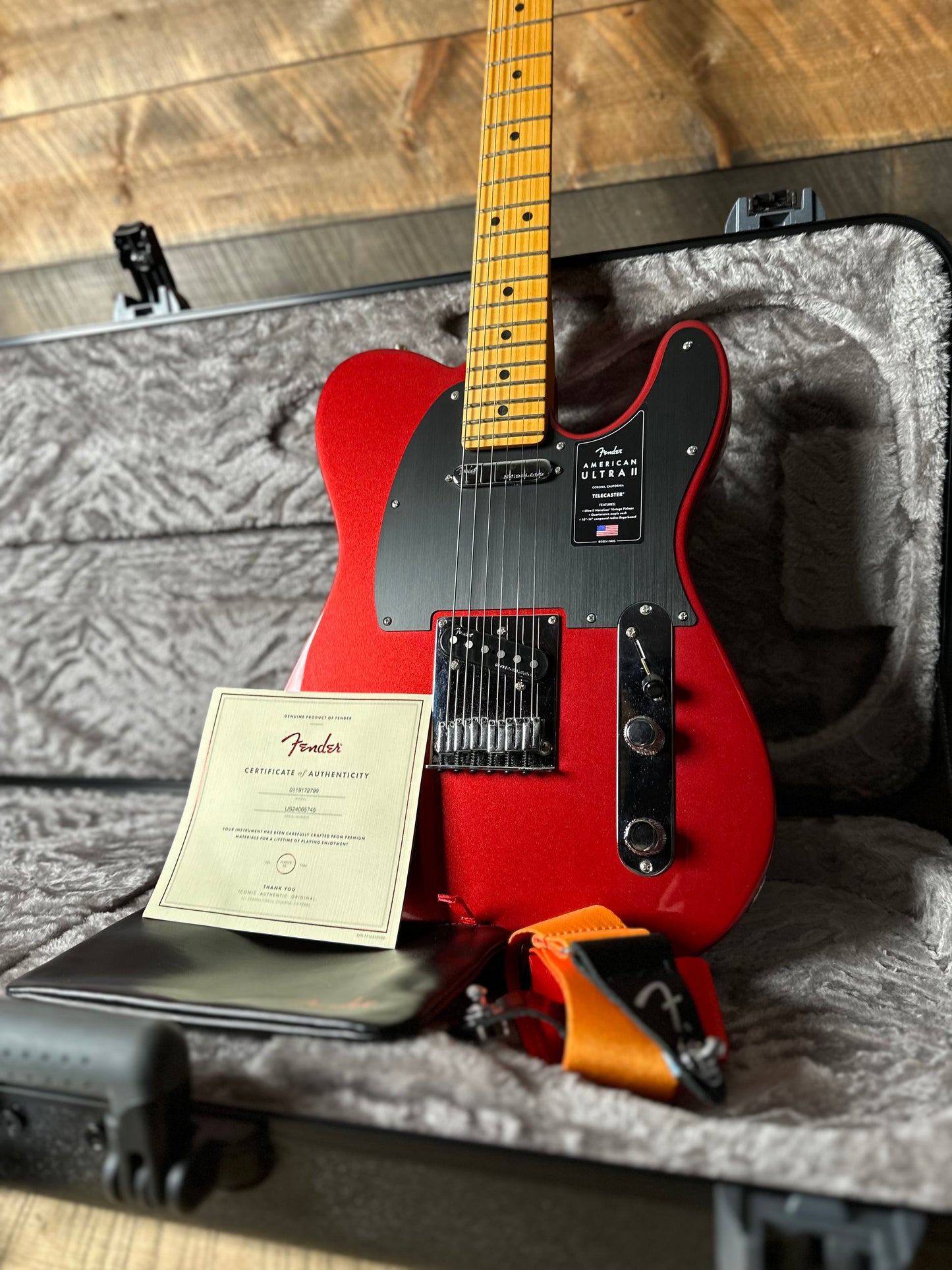 Used Fender American Ultra ii Telecaster - Sinister Red