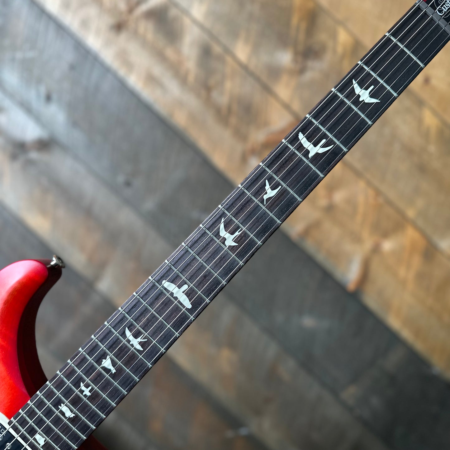 PRS S2 Wood Library Custom 24-08 QS Exclusive Satin Run! - Bonnie Pink Cherry Burst S2085531