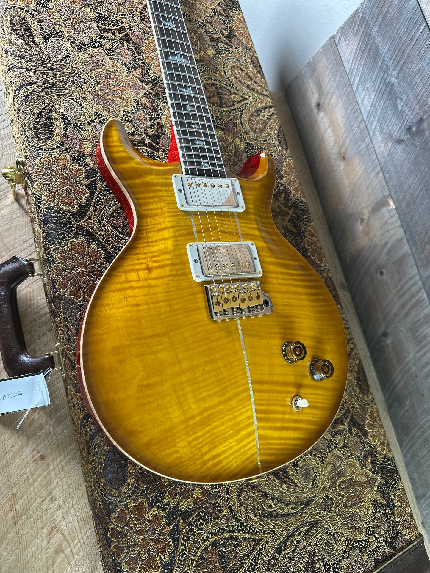 PRS Wood Library Santana Retro Flamed Maple 10 Top, Korina Back & Neck, Ziricote FB!! - McCarty Sunburst 419529