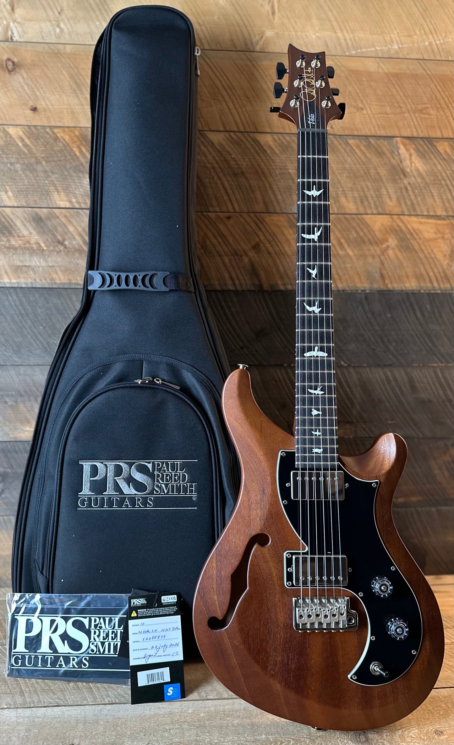 PRS S2 Vela Semi-Hollow HHT Quimper Edition – Walnut Satin Nitro USA Electric Guitar S2088839