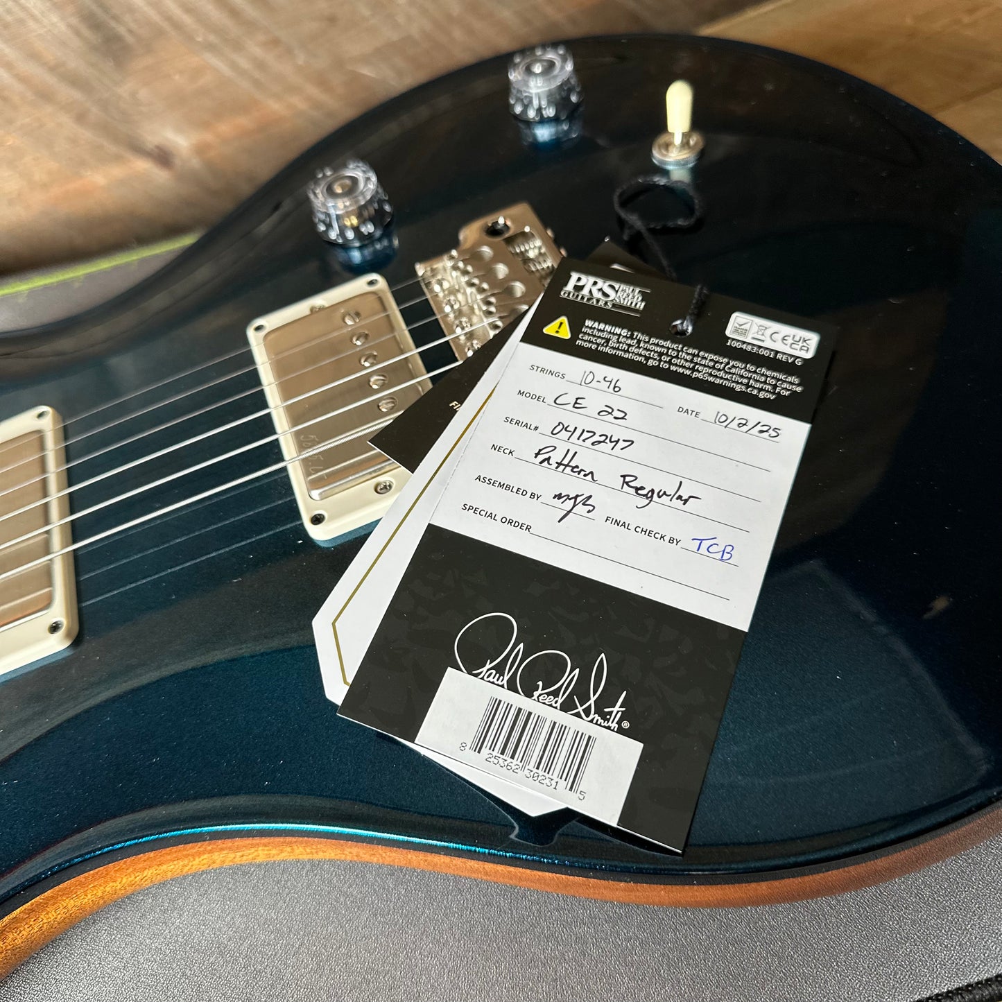 PRS CE 22 Limited Color!! - Celestial Metallic Sparkle, Natural Back 417247