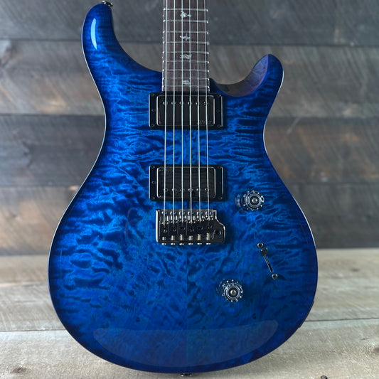 PRS Wood Library Custom 24 Quilt Top Brazilian Rosewood Fretboard - Aquamarine W/Blue Back 411448